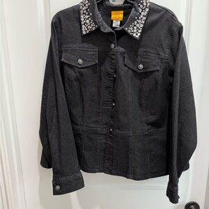 MAKE AN OFFER!  Ruby Rd Black Jean Jacket and Pant Set